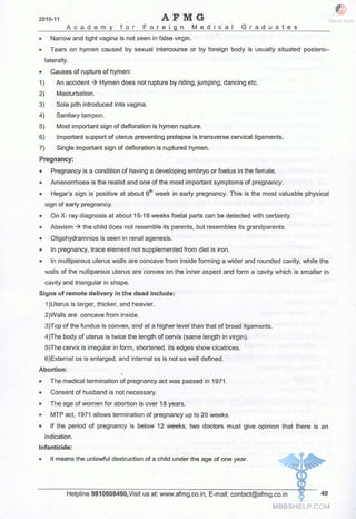 FMGE Notes - Forensic Medicine