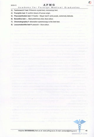 FMGE Notes - Forensic Medicine