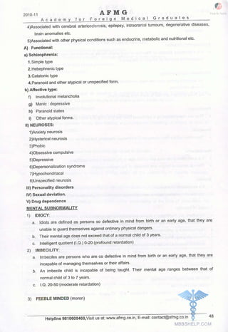 FMGE Notes - Forensic Medicine