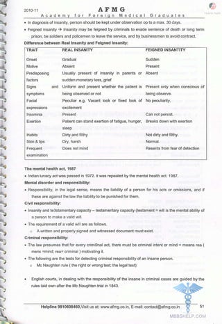 FMGE Notes - Forensic Medicine