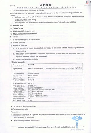 FMGE Notes - Forensic Medicine