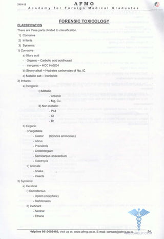 FMGE Notes - Forensic Medicine