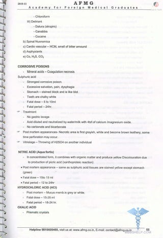 FMGE Notes - Forensic Medicine