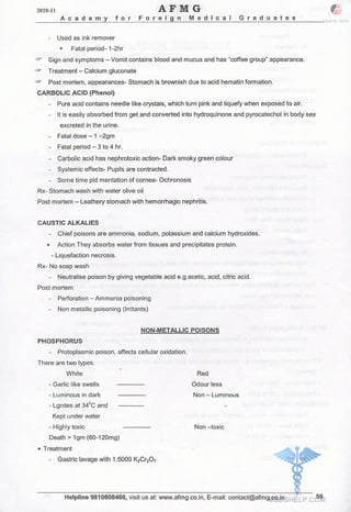 FMGE Notes - Forensic Medicine