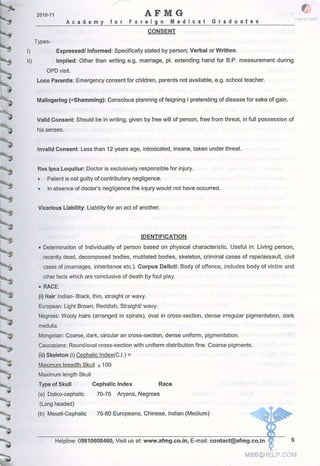 FMGE Notes - Forensic Medicine