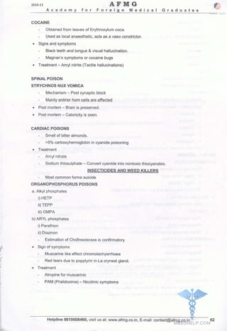 FMGE Notes - Forensic Medicine