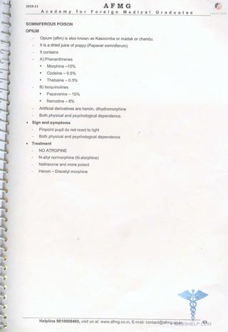 FMGE Notes - Forensic Medicine