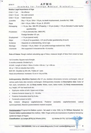 FMGE Notes - Forensic Medicine