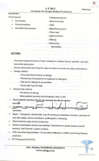 FMGE Notes - General Medicine