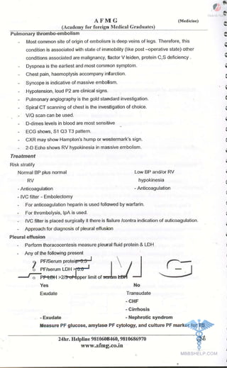 FMGE Notes - General Medicine