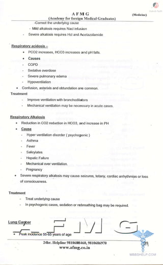 FMGE Notes - General Medicine