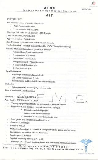 FMGE Notes - General Medicine