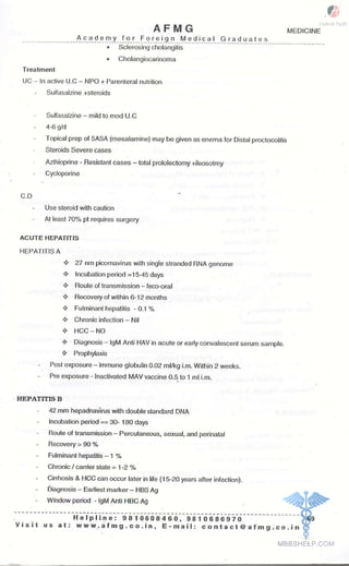 FMGE Notes - General Medicine
