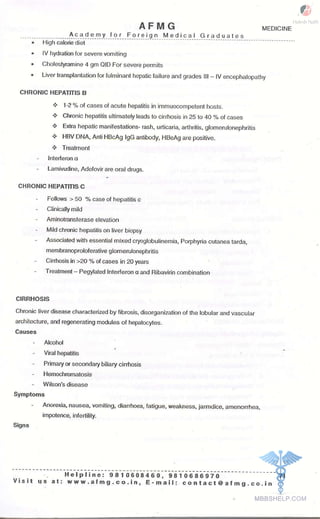 FMGE Notes - General Medicine