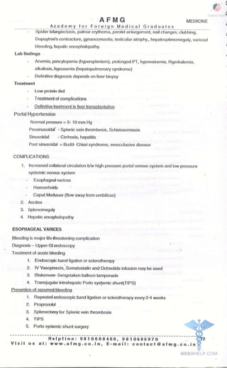 FMGE Notes - General Medicine