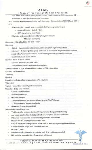 FMGE Notes - General Medicine