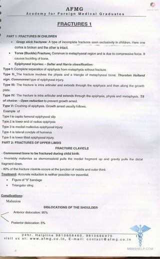 FMGE Notes - Orthopedics