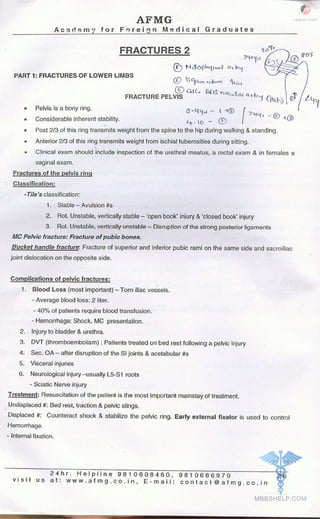 FMGE Notes - Orthopedics