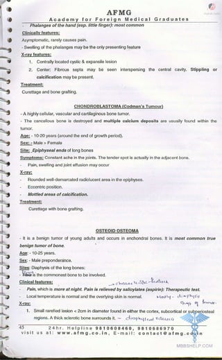 FMGE Notes - Orthopedics