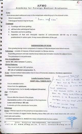 FMGE Notes - Orthopedics