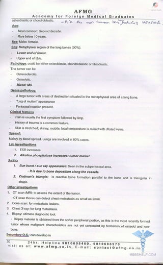 FMGE Notes - Orthopedics
