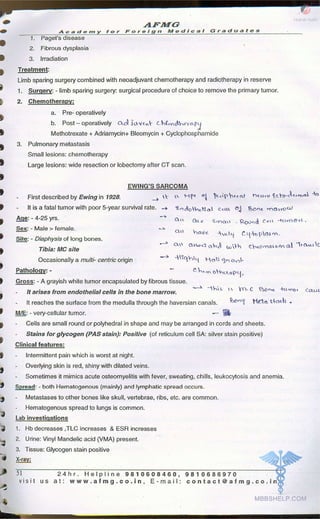 FMGE Notes - Orthopedics
