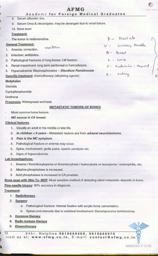 FMGE Notes - Orthopedics