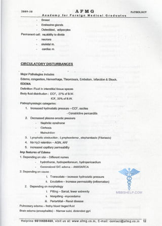 FMGE Notes - Pathology
