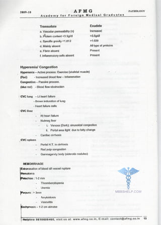 FMGE Notes - Pathology