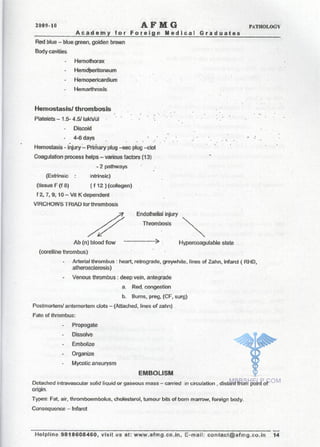 FMGE Notes - Pathology