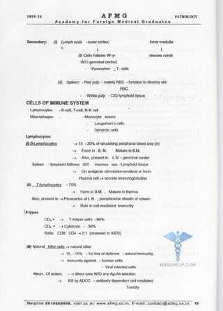 FMGE Notes - Pathology