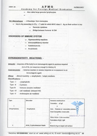 FMGE Notes - Pathology