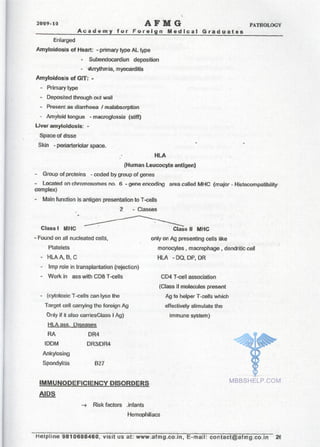 FMGE Notes - Pathology
