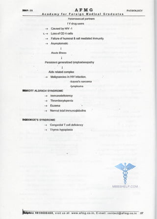 FMGE Notes - Pathology
