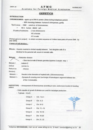 FMGE Notes - Pathology