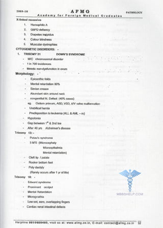 FMGE Notes - Pathology