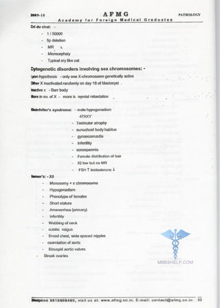 FMGE Notes - Pathology