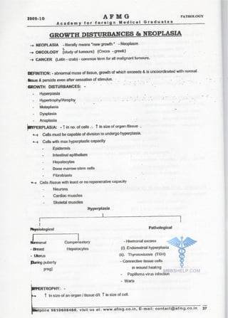 FMGE Notes - Pathology
