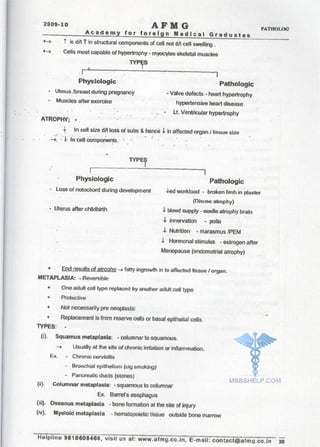FMGE Notes - Pathology