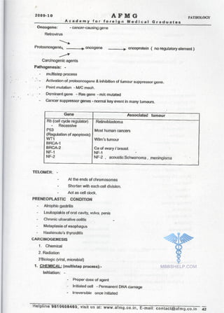FMGE Notes - Pathology