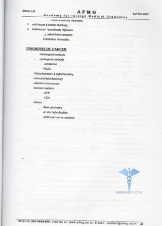 FMGE Notes - Pathology