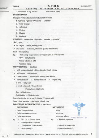 FMGE Notes - Pathology