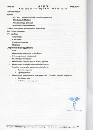 FMGE Notes - Pathology