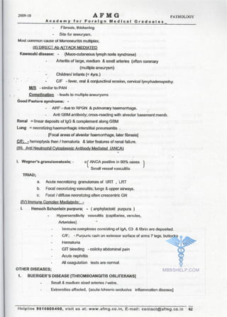 FMGE Notes - Pathology