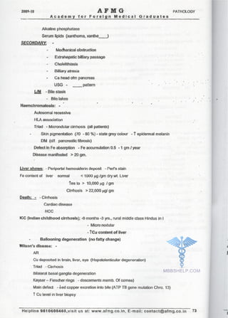 FMGE Notes - Pathology