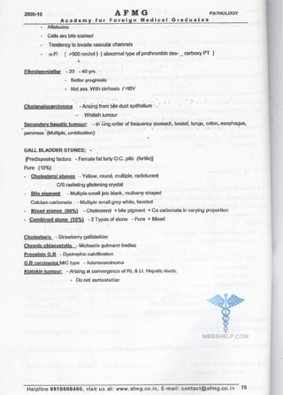 FMGE Notes - Pathology