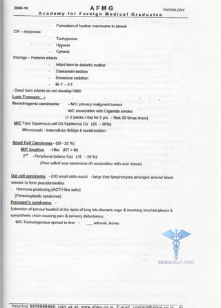 FMGE Notes - Pathology