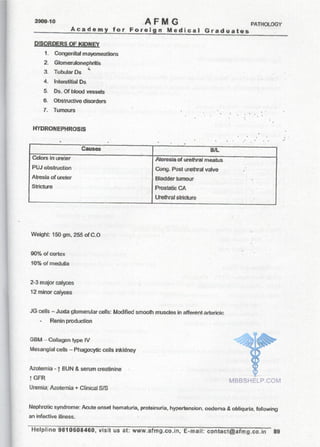 FMGE Notes - Pathology