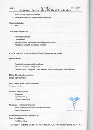 FMGE Notes - Pathology