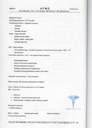 FMGE Notes - Pathology